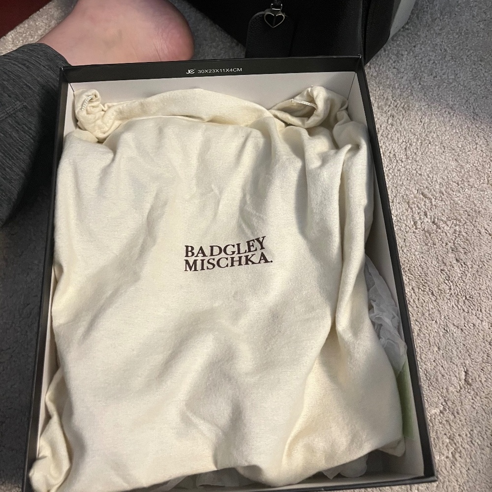 Badgley Mischka blush bridal wedges